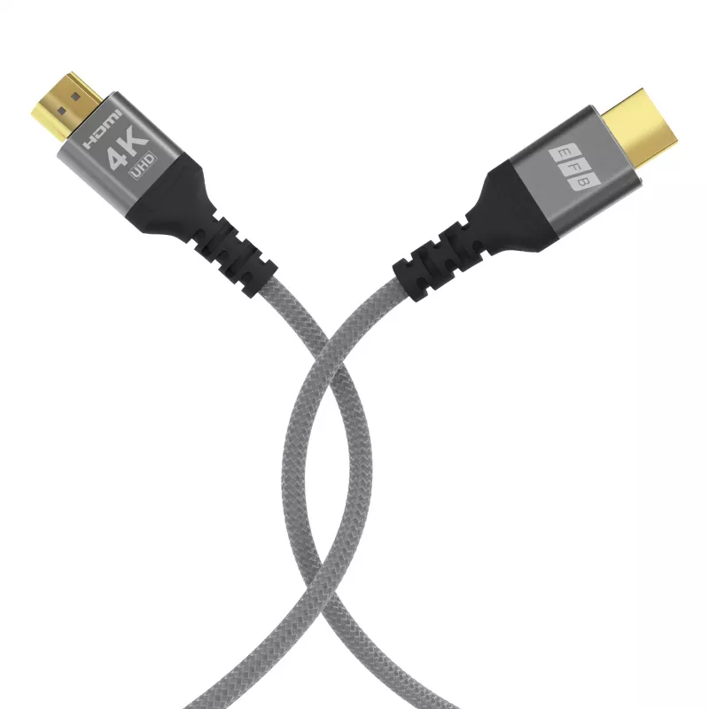 EFB HDMI 2.0 High-Speed HDMI Cable with Ethernet 10m Grey 4K60Hz 18Gbit/s