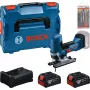 BOSCH PowerTools Akku-Stichsägen-Set mit 2 Akkus 5,0 Ah, Schnellladegerät und Stichsägeblätter-Set in L-BOXX (Boxed)