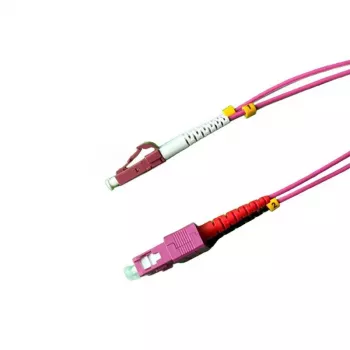 GRAFENTHAL OM4 LC-LC Duplex Glasfaser-Patchkabel 1m Aqua LSZH