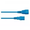 Kabelmeister SK1430-B020 Kaltgeräteverlängerung C14 auf C13, Blau, 2 m, 0,75 mm²