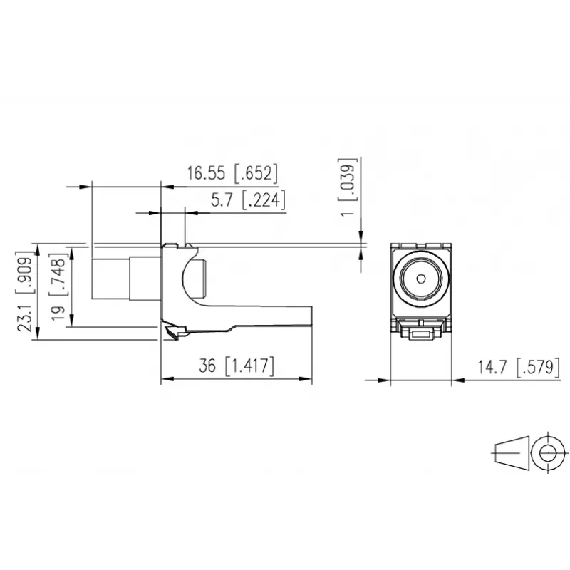 METZ CONNECT Coax-Modul IEC-Stecker / F-Buchse 130898-03-I