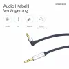 ShiverPeaks Audio 3,5mm Klinkenkabel, abgewinkelt/gerade 0,7m - Schwarz
