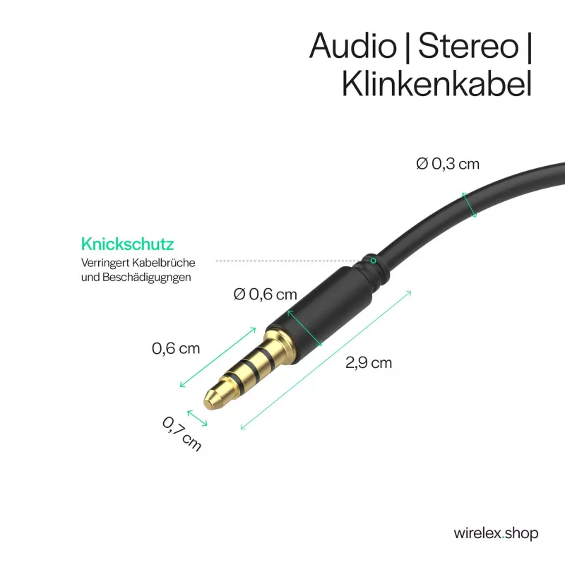 ShiverPeaks Audiokabel Klinkenstecker Mini-Klinke