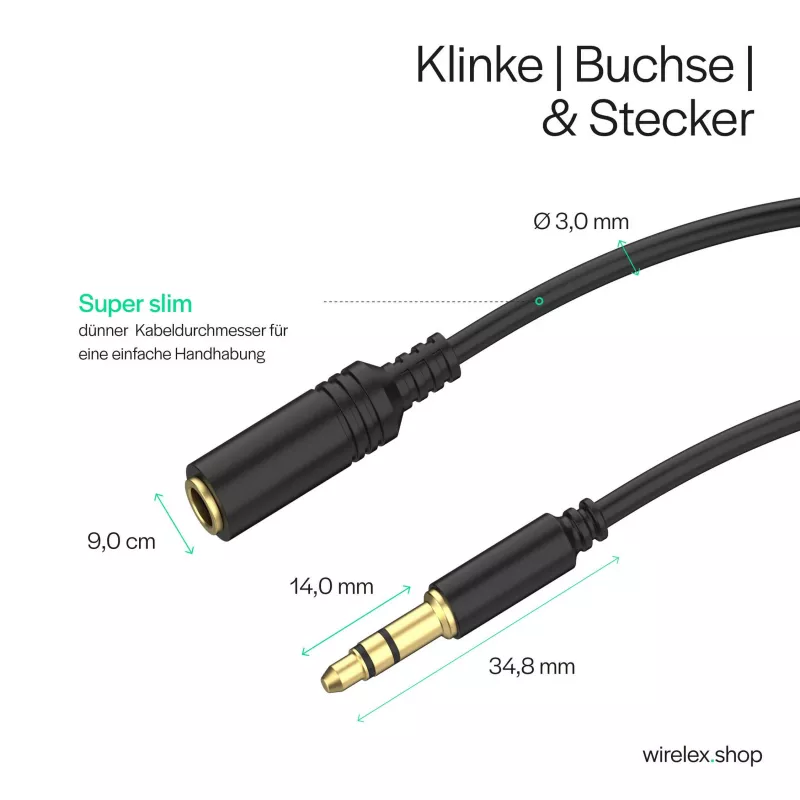 ShiverPeaks Audioklinkenkabel mini flex