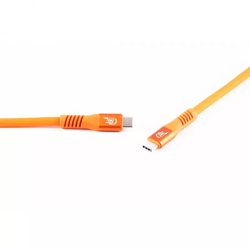 SHIVERPEAKS Flexline USB-C Kabel USB 3.2 240W Orange - Kabel - Digital/Daten