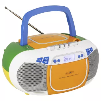 Reflexion RCR2880 Tragbarer CD-Player mit FM/AM-Radio, Mehrfarbig