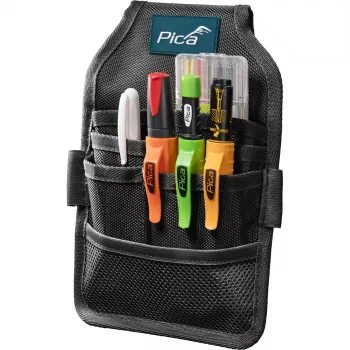 PICA-MARKER Pica Master Belt – Schwerlast-Marker-Holster-System, Schwarz/Rot