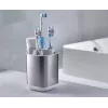Joseph Joseph EasyStore Zahnbürstenhalter – Edelstahl – freistehend – silber – 6 Fächer