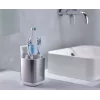 Joseph Joseph EasyStore Zahnbürstenhalter – Edelstahl – freistehend – silber – 6 Fächer