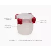 Joseph Joseph Nest Lock 4-teiliges rotes 1L rundes Lebensmittelbehälter-Set