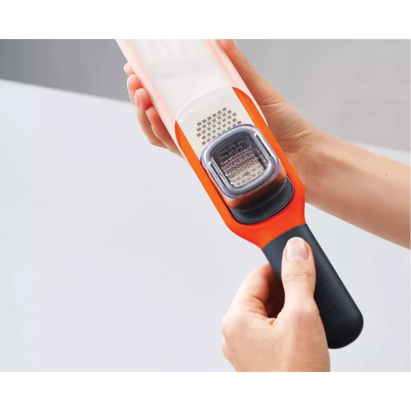 Joseph Joseph Handi-Grate 2-in-1 Mini Reibe & Hobel - Orange - Edelstahl