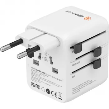 Boompods World Travel Plug 20W White
