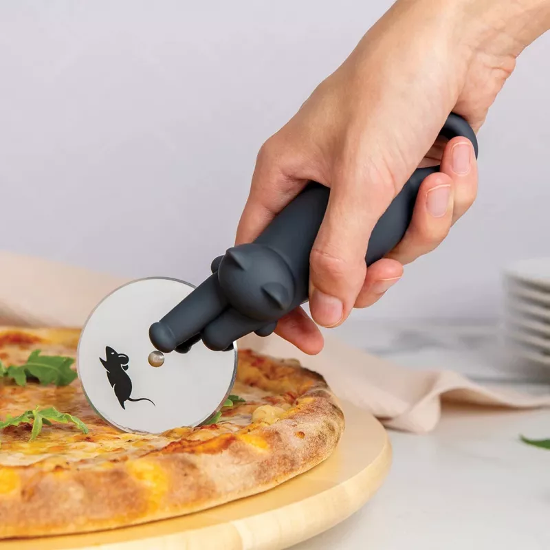 OTOTO Kitty Cut Pizza Cutter - Schwarz-Weißes Katzen-Design