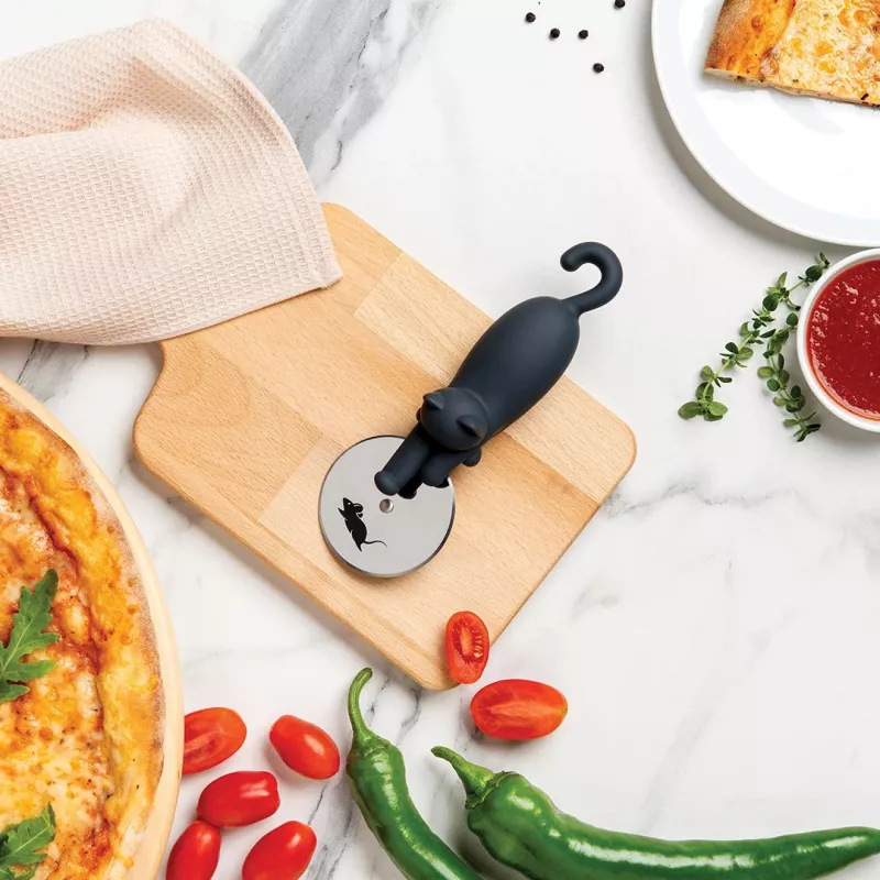OTOTO Kitty Cut Pizza Cutter - Schwarz-Weißes Katzen-Design