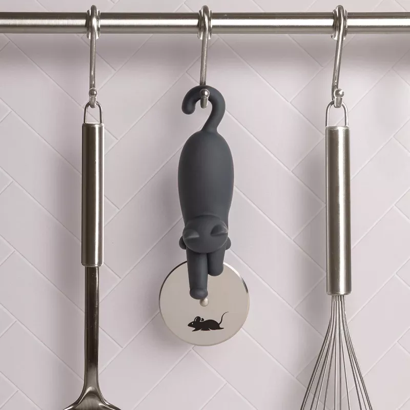 OTOTO Kitty Cut Pizza Cutter - Schwarz-Weißes Katzen-Design