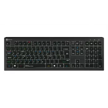 LogicKeyboard ASTRA 2 Kabelgebundene USB-Tastatur für Windows - UK-Layout - Schwarz - Hintergrundbeleuchtet