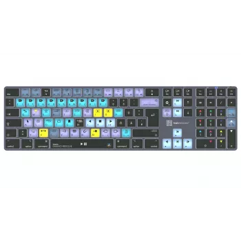 Logickeyboard DaVinci Resolve Classic Titan DE (Mac) - Deutsches Layout, kabelgebundenes USB, hintergrundbeleuchtete Schnitttastatur
