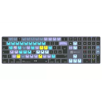 Logickeyboard DaVinci Resolve Classic Titan DE (Mac) - Deutsches Layout, kabelgebundenes USB, hintergrundbeleuchtete Schnitttastatur