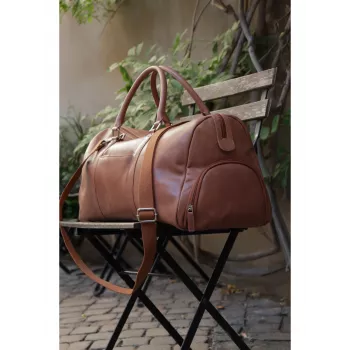 dbramante1928 Kalundborg Sport Weekender Bag - Leder-Reisetasche 15 (Tan)