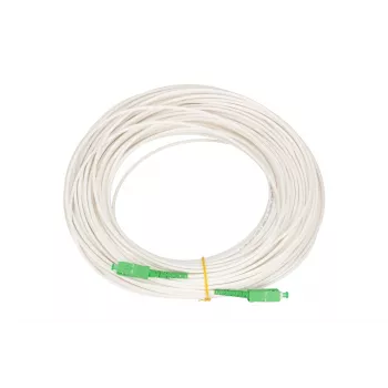 Extralink SC/APC-SC/APC Patchkabel, LSOH, Singlemode, Simplex, G.657A2, 3mm, 30m, Weiß