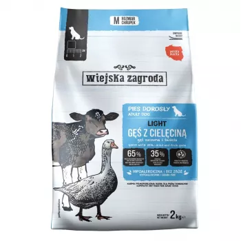 WIEJSKA ZAGRODA Light Goose with Veal Trockenfutter für Hunde 2kg