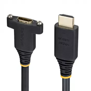 StarTech 1,8m HDMI 2.0 Verlängerungskabel - Stecker auf Buchse Panelmontage - Schwarz