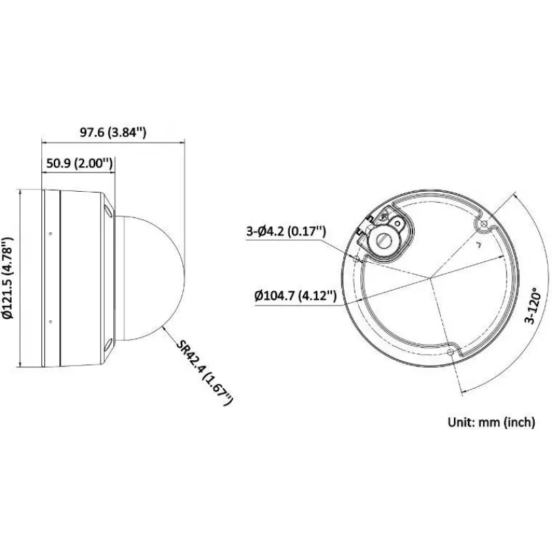 Hikvision DS-2CD1183G2-LIUF 2,8mm Dome 8MP IP Kamera