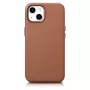iCarer Case Leather Echtes Leder Case für iPhone 14 Plus Braun (MagSafe-kompatibel)