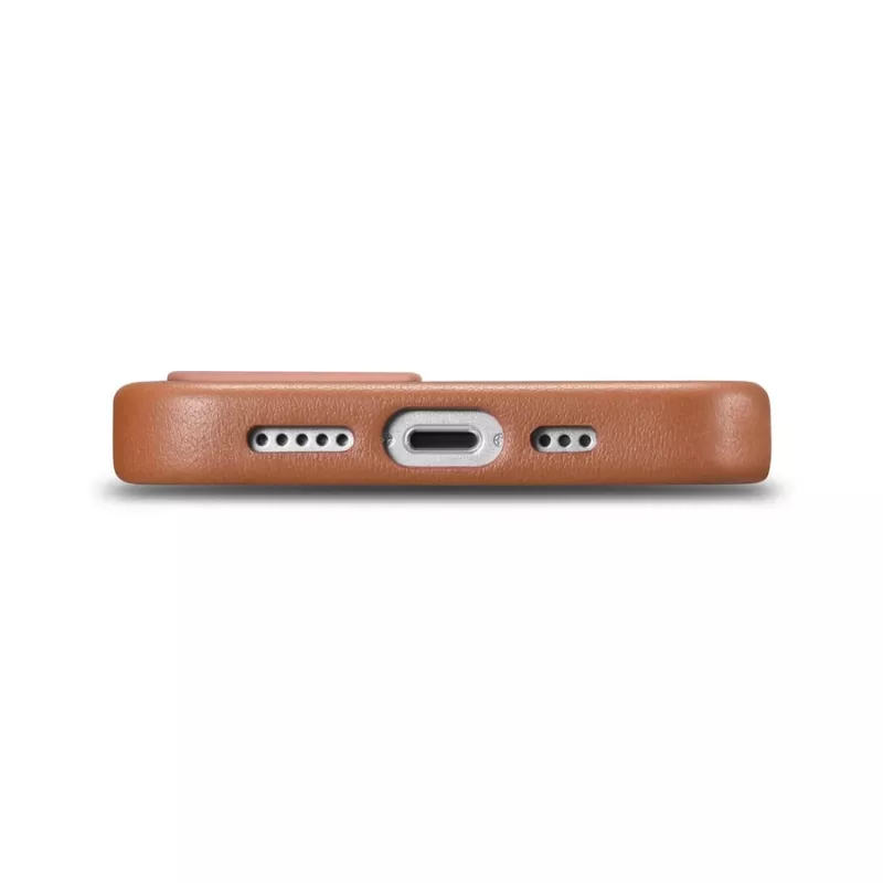 iCarer Case Leather Echtes Leder Case für iPhone 14 Plus Braun (MagSafe-kompatibel)