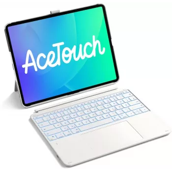 Inateck Keyboard Ace Touch iPad 13 Kompatibel QWERTZ Weiß