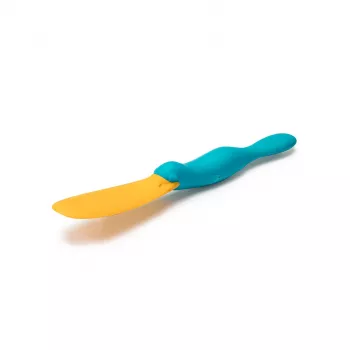 OTOTO Splatypus Schlitzpfannenwender & Wender - Schwarz mit orangefarbenen Akzenten - Lebensmittelechtes Nylon & Silikon