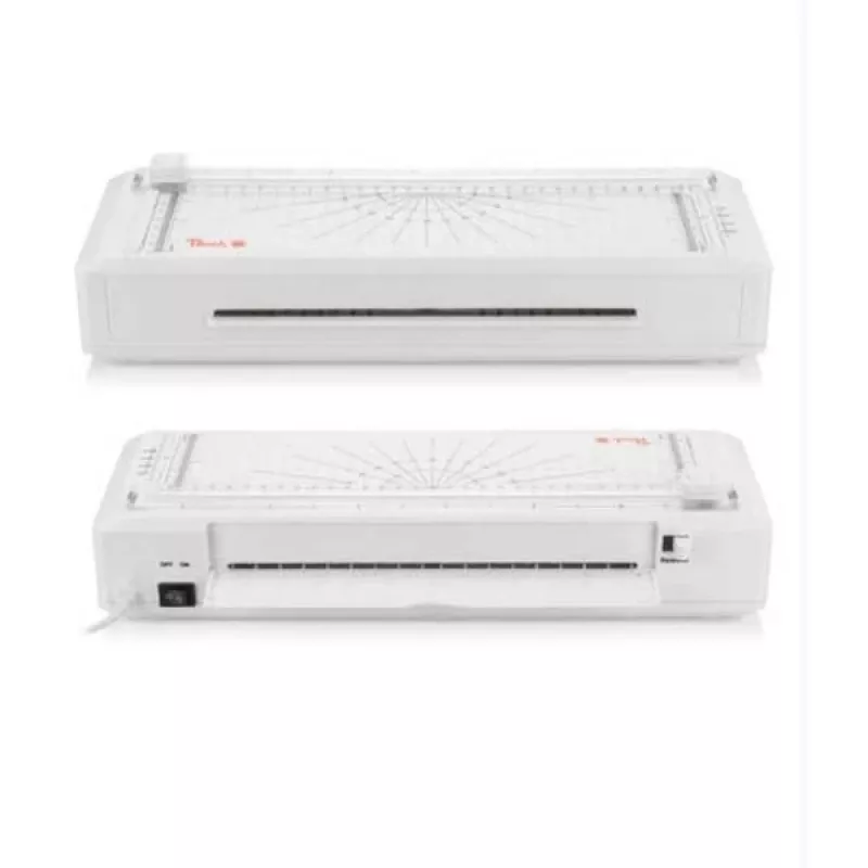 Peach 511189 3in1 PBP351 Laminiergerät A4 Heiß- und Kaltlaminator mit Papierschneider und Eckenrunder