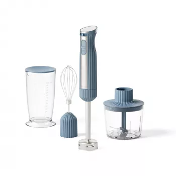 Guzzini Sous Chef Stabmixer mit Zubehör, Marineblau (148400210)