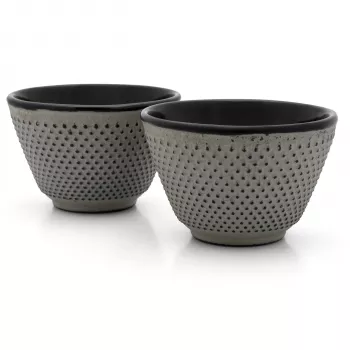 Bredemeijer Teetassen Jang 78x53mm, Gusseisen, Grau, 2er-Set