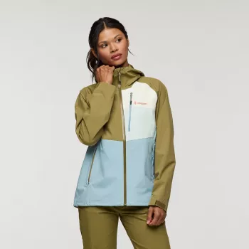 Cotopaxi Impermeo 3L Hooded Shell Jacket - Moss/Sea Spray - XS