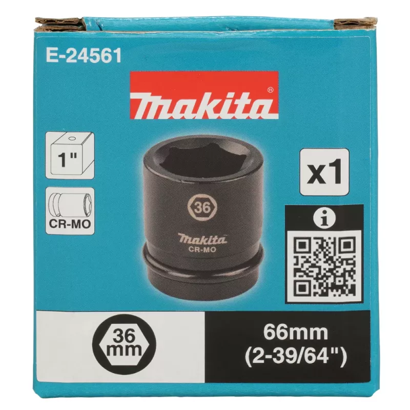 Makita E-24561 Schlagringschlüssel 1 Zoll, 36 mm, 66 mm lang