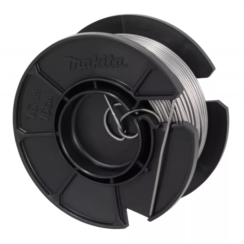 Makita 1915N0-0 Blanker Bindedraht für Bewehrungsanschlüsse 1,6 mm x 30,0 m, 32 Stück