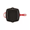 Le Creuset Grillpfanne aus Gusseisen, quadratisch, 26 cm, Kirschrot