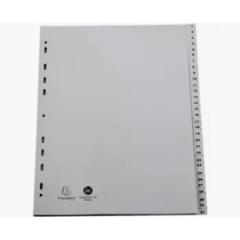 Exacompta 2931E Ringbuch A4 - Grau - 100% recyceltes Polypropylen - 2 Ringe 20 mm - Rücken 30 mm - Kapazität 180 Blatt
