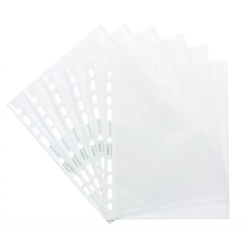 Exacompta Forever A5 Punched Pockets 50 Pack Transparent Grained 0,06 mm