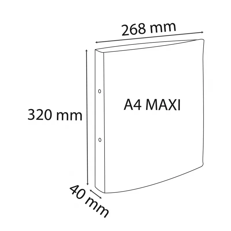 Exacompta Chromaline Pastell Ringbuch 2 Ringe Korallenrot 4,0 cm DIN A4