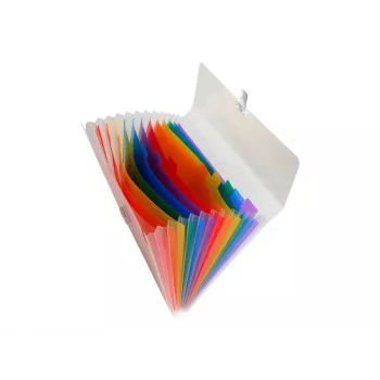 Exacompta Crystal Expanding File - 13 Fächer - A4 - Klar transparent