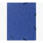 Exacompta Colorspan Gummizugmappe A4 Blau 355 g/m² 3 Klappen mit Gummiband