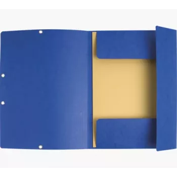 Exacompta Colorspan Gummizugmappe A4 Blau 355 g/m² 3 Klappen mit Gummiband
