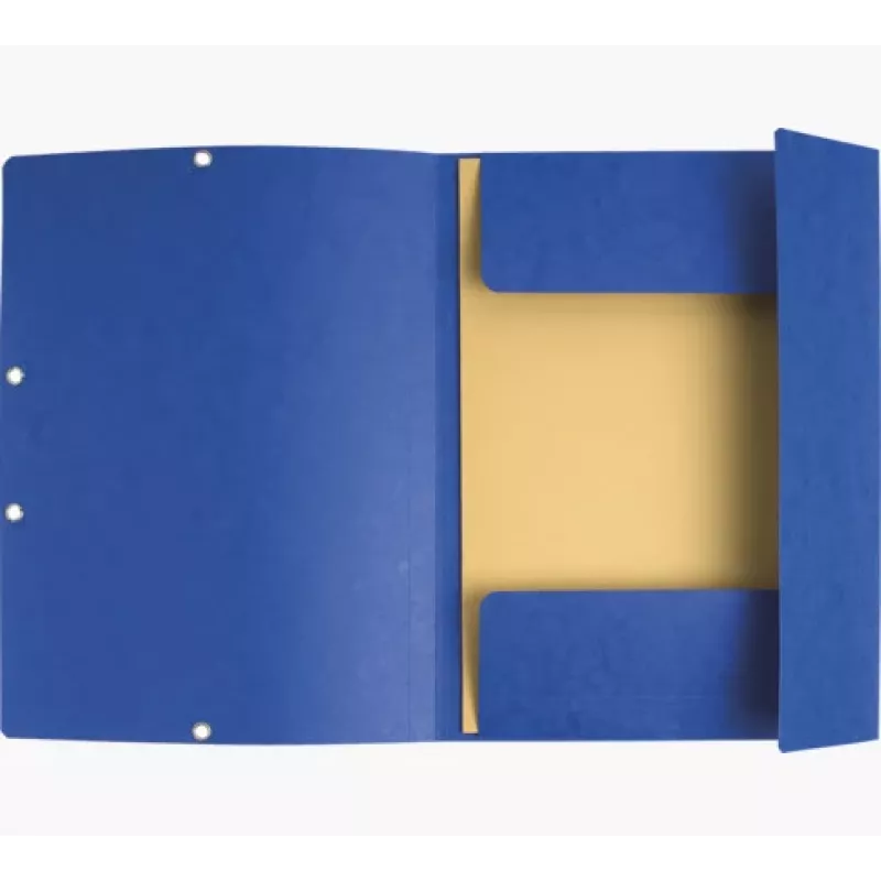 Exacompta Colorspan Gummizugmappe A4 Blau 355 g/m² 3 Klappen mit Gummiband