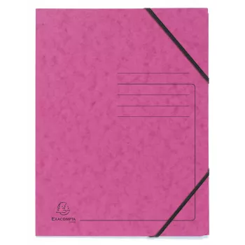 Exacompta Gummizugmappe A4 Pink Colorspan 355g ohne Klappen