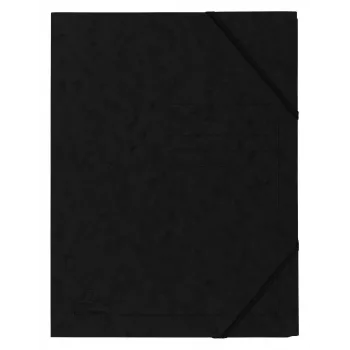 Exacompta Colorspan elastischer Eckspanner A4, 355 g, ohne Klappen, Schwarz