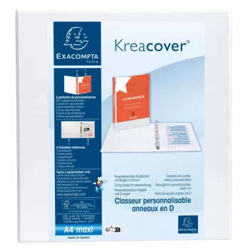 Exacompta Präsentations-Ringordner A4 Maxi Weiß 2 D-Ring 8700232