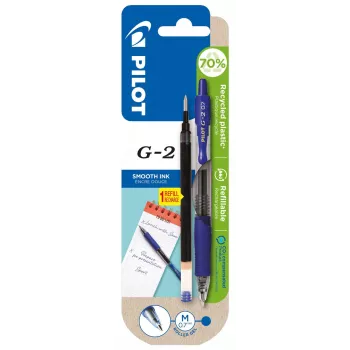 PILOT PEN G2-7 Gel Rollerball Pen 0,7mm Blau + Nachfüllung