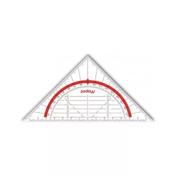 Maped Study 16 cm Geometriedreieck - Transparentes Polystyrol - 45°/45°/90° Dreieck